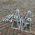 Steunenset voor caravan aluminium. 4 stuks compleet, Ophalen of Verzenden, Gebruikt