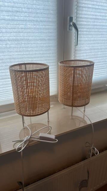 Rotan nachtlampen 2x beschikbaar voor biedingen