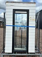 Houten kozijn met dubbel glas raam van 82,5 B x 230 H in cm, Gebruikt, Raamkozijn, Inclusief glas, 225 cm of meer