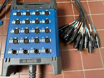 3x Klotz Multikabel Stagebox 16/4 XLR Verguld - 20m beschikbaar voor biedingen
