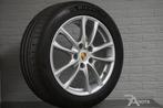 19 inch Org. Porsche Panamera Breedset velgen 5X130 TPMS, 19 inch, Gebruikt, 265 mm, Banden en Velgen