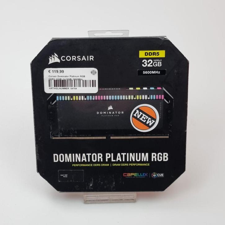 Corsair Dominator Platinum RGB DDR5 32GB (2x16GB) 5600MHz, Computers en Software, RAM geheugen, Nieuw