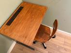 Kinderbureau schooltafel met stoel vintage, Kinderen en Baby's, Ophalen, Gebruikt, Tafel(s) en Stoel(en)