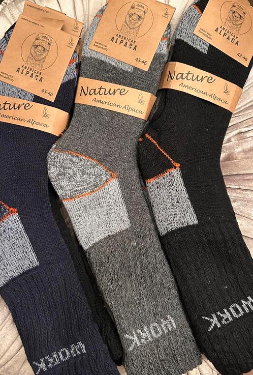 Warme Alpaca wollen (werk) sokken 3 paar Maat 43-46, Kleding | Heren, Sokken en Kousen, Nieuw, Maat 43 t/m 46, Zwart, Ophalen of Verzenden