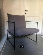 westwing Wayne armchair grey metal modern fauteuil, Ophalen, Gebruikt, Minder dan 75 cm, 50 tot 75 cm