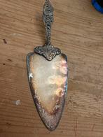 Antiek taartschep schep verzilverd Gero 90 barok pluim bloem, Ophalen of Verzenden