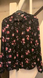 Damesblouse. DIVIDED H&M. Maat 40. Zwart met bloemmotief, Kleding | Dames, Maat 38/40 (M), Ophalen of Verzenden, Zo goed als nieuw