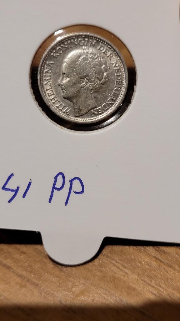 10 cent 1941PP, Postzegels en Munten, Munten | Nederland, Losse munt, 10 cent, Koningin Wilhelmina, Zilver, Ophalen of Verzenden