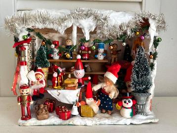 Kerst sneeuwwinkeltje stalletje met inhoud decoratie 27 cm beschikbaar voor biedingen