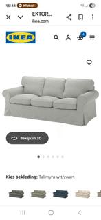 Ikea Ektorp rechte 3 pers. bank, Huis en Inrichting, Banken | Bankstellen, Ophalen, Gebruikt, Tweepersoons, 75 tot 100 cm