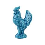 Vintage Chinees Geglazuurd Keramiek Turquoise Haan Kip Beeld, Verzamelen, Beelden en Beeldjes, Ophalen of Verzenden, Gebruikt