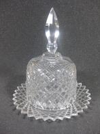 Kristallen botervloot op onderschotel, Ophalen of Verzenden