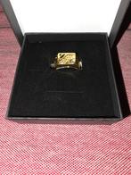 Prachrige double gouden zegelring voor heren. Ringmaat 59., Verzenden, 19 tot 20, Heer, Goud