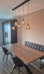 Goossens eettafel massief hout met kruispoot, Ophalen, Gebruikt, 100 tot 150 cm, 200 cm of meer