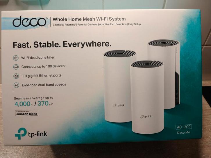 TP-Link Deco M4(3-pack), Computers en Software, WiFi-versterkers, Zo goed als nieuw, Ophalen