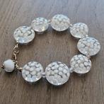 armband met glaswerk, Ophalen of Verzenden, Zo goed als nieuw, Zilver