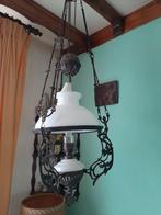 Antieke olielamp, Huis en Inrichting, Lampen | Hanglampen, Zo goed als nieuw, Ophalen