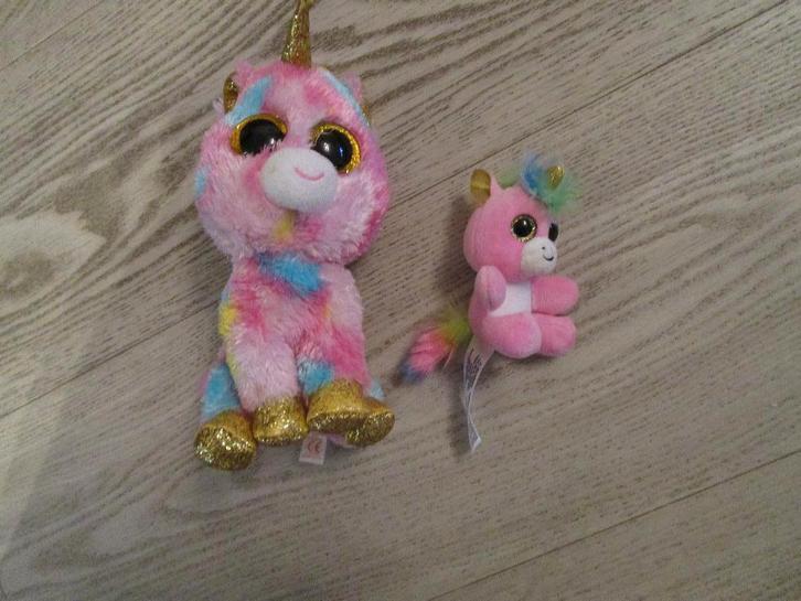 Set van 3 knuffels - Eenhoorn & Flamingo Knuffelset, Kinderen en Baby's, Speelgoed | Knuffels en Pluche, Zo goed als nieuw, Overige typen