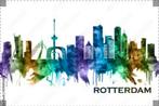 Afbeelding Rotterdam op aluminium, Ophalen of Verzenden, Zo goed als nieuw