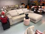 ACTIE Luxe Velvet Loungebank Costa 270x200cm Quartz903 Beige, Huis en Inrichting, Banken | Bankstellen, 250 tot 300 cm, Info@oosterbaanwonen.nl