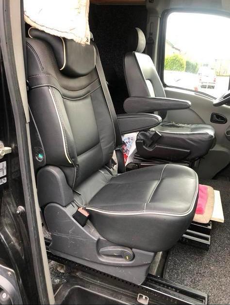 Uniek aanbod: zwart leren camperstoelen 3p gordel 250€ ps, Auto-onderdelen, Interieur en Bekleding, Gebruikt, Ophalen of Verzenden