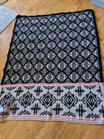 Gehaakte deken - Zwart/Wit geometrisch patroon, Mozaiek haken, Crème, Nieuw, Ophalen of Verzenden