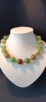 Ketting met vuuragaat, Sieraden, Tassen en Uiterlijk, Edelstenen, Ophalen of Verzenden, Zo goed als nieuw
