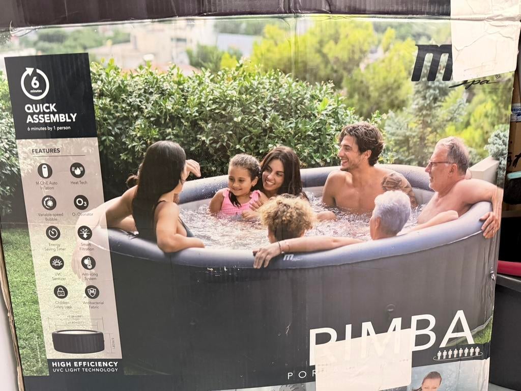 Inflatable jacuzzi with heater and massage, Tuin en Terras, Bubbelbaden en Hottubs, Ophalen of Verzenden, Zo goed als nieuw