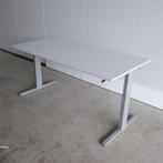 Slinger bureau - 180x90cm - H63-86cm - Grijs/wit - BR62, Ophalen of Verzenden, In hoogte verstelbaar, Gebruikt, Bureau