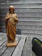 Heilig hart beeld in kleur brons 41 cm, vintage France, Antiek en Kunst, Ophalen of Verzenden