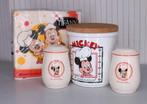Mickey Mouse Gourmet voorraadbus peper en zoutstel servetten, Ophalen of Verzenden, Mickey Mouse, Zo goed als nieuw, Servies