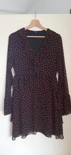 Nikki jurk zwart met rode stippen, maat 36, Zwart, Ophalen of Verzenden, Zo goed als nieuw, Maat 36 (S)