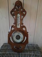 Barometer/thermometer mooi uitgesneden hout, Ophalen of Verzenden