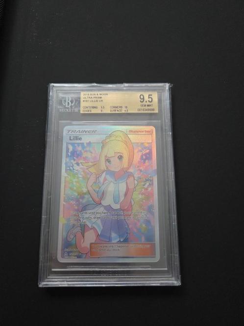 Lillie 151 Ultra Prism Full art BGS 9.5 GEM MINT, Hobby en Vrije tijd, Verzamelkaartspellen | Pokémon, Zo goed als nieuw, Booster