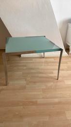 Chrome/melkglas salontafel van Metaform, Huis en Inrichting, Ophalen, Zo goed als nieuw, 25 tot 50 cm, Rechthoekig