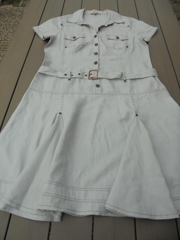 Grijze jurk NTS, Kleding | Dames, Jurken, Gedragen, Maat 42/44 (L), Grijs, Knielengte, Ophalen of Verzenden