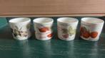 4 Medíterraneo mokjes, tapenade/olijven/kruiden/sausje p/4:, Ophalen of Verzenden, Zo goed als nieuw, Porselein, Overige typen