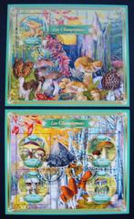 - 519 - 2 Mooie Blokken met Champignons., Verzenden, Gestempeld, Dier of Natuur