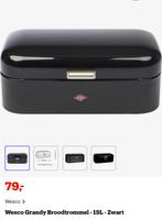 Wesco broodtrommel zwart, Ophalen of Verzenden, Zo goed als nieuw