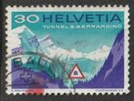 Zwitserland 1967  860 St Bernhardtunnel, Gest, Postzegels en Munten, Postzegels | Europa | Zwitserland, Ophalen of Verzenden, Gestempeld