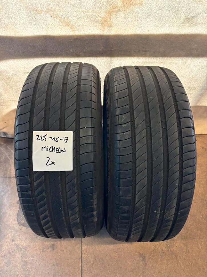 2x 225-45-17 Michelin / 2x 225-45-17 Dunlop - Zomerbanden, Auto-onderdelen, Banden en Velgen, Band(en), Zomerbanden, 17 inch, 225 mm