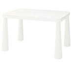 Witte ikea mammut kindertafel, Ophalen, Minder dan 55 cm, Gebruikt, Rechthoekig