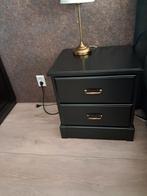 2 mooie zwarte nachtkastjes, Ophalen, Zo goed als nieuw, Minder dan 45 cm
