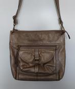 FOSSIL Leer Vintage Tas - Metallic Gold/Goud, Sieraden, Tassen en Uiterlijk, Tassen | Damestassen, Ophalen of Verzenden, Zo goed als nieuw