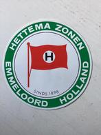 Sticker Hettema Zonen Emmeloord, Verzenden, Zo goed als nieuw