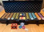 Professionele Pokerset 500Pcs Monte Carlo met luxe koffer, Hobby en Vrije tijd, Gezelschapsspellen | Kaartspellen, Ophalen, Zo goed als nieuw