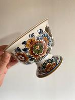 Antiek/vintage Kastkom Flora Delft Holland Polychroom izgs, Ophalen of Verzenden