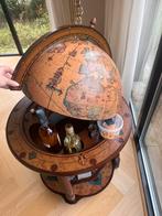 Groot Wijnrek /drank kast globe bar wereldbol bruin, Ophalen, Gebruikt