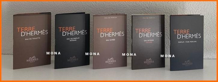 Terred'Hermès set 5 parfum samples proefjes testers monsters, Sieraden, Tassen en Uiterlijk, Uiterlijk | Parfum, Nieuw, Verzenden