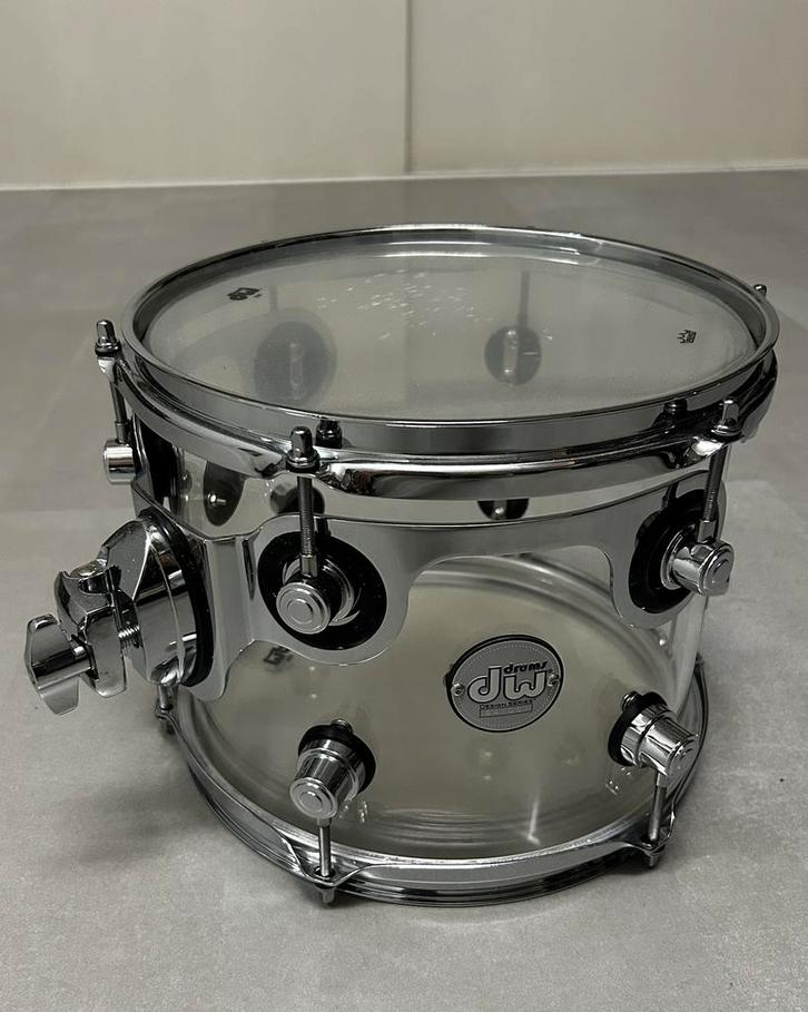 DW Drums Design Tom 10x08 Clear Acryl Incl. STM Tom Mount, Muziek en Instrumenten, Drumstellen en Slagwerk, Nieuw, Overige merken